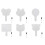 6 Palettes de RéPonses EffaçAbles à Sec - Tableau Blanc, Palettes Double Face, Tableaux EffaçAbles à Sec 1
