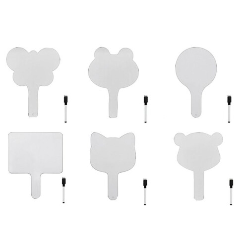 6 Palettes de RéPonses EffaçAbles à Sec - Tableau Blanc, Palettes Double Face, Tableaux EffaçAbles à Sec