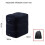 Airplane, High-Speed Rail, and Inflatable Foot Mats, Three-Layer Adjustable Stool Cushions Black 6
