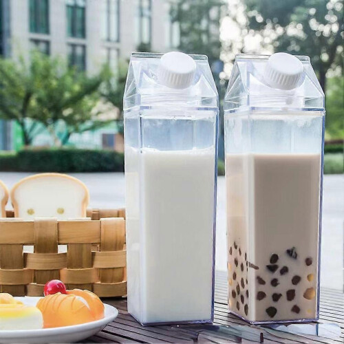 (1000ML) Square Milk Cup 500ML1000ML Plastic 1