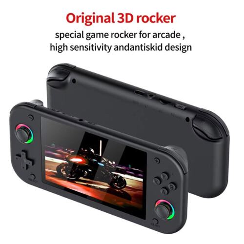M26 Retro Handheld Game Console with 1Pair Handle 5.1Inch 128GB Open Source Pocket Video Player Support 30+ Simulators A 2