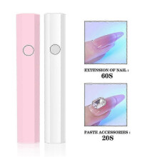(White) Lulou Magic Solid Nail Glue Kit 3-in-1 Nail Art Kits For Nail Tip Press On Nails