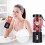 (BLACK) Juicing Cup Hand Juicer Fruit Blender Portable Juicer Electric Blender 2