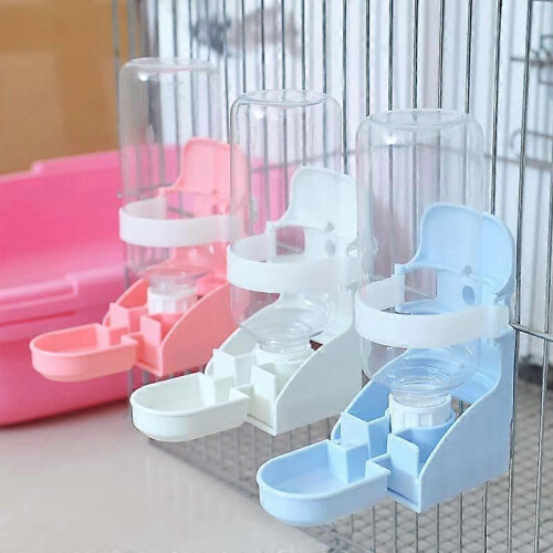 (Blue) Hanging Pet Drinker Hanging Automatic Water Feeder 2