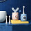 (Blue) Baby U-shaped Electric Automatic Toothbrush U-shaped 2-12 Years Old 2