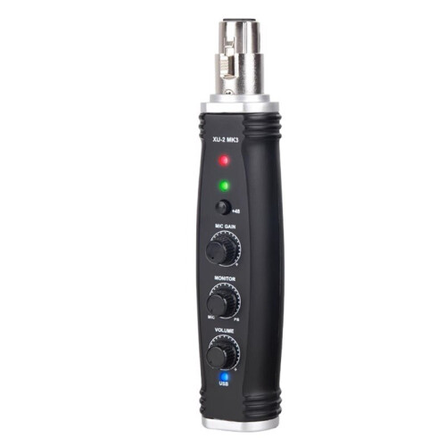 Conversor USB XLR para USB, Pré-Amplificador de Microfone XU-2 MK3 com Conversor A/D de 24 Bits 1