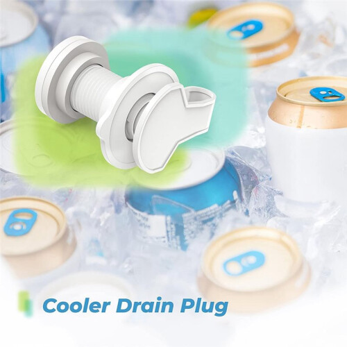 3Pack Replacement Drain Plug for  Coolers, 1.5 Inch Shaft Length, Includes Gasket and Drain Cap 1