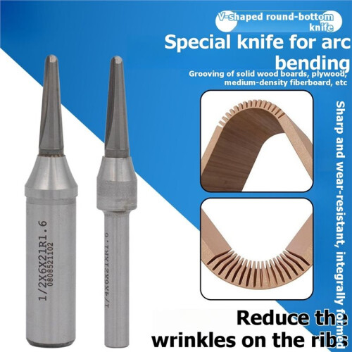 2 TCT Grooving Cutter Carpentry Milling Cutter Precise V-Shaped Round Bottom Grooving Tool Precise Grooving Capability 2