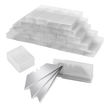 100 Pcs Utility Knife Blade, SK5 Box Cutter Blades Refills with Storage Box, Utility Blades for Box Cutter