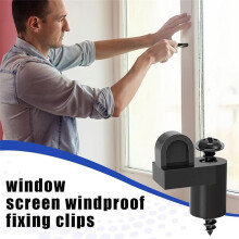 Clip de nailon para mosquitera de 3/8" con tornillos, clips de ventana descentrados para sujetar mosquiteras de invierno, 12 unidades.