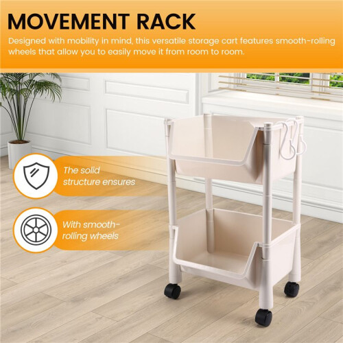 Movable Bookshelf Storage Rack Children'S Toy Storage Rack Multi-Layer Household Trolley A 1