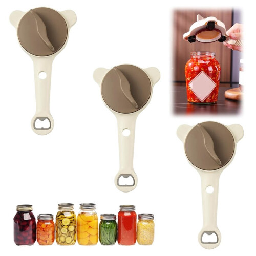 Advanced 4-in-1 Can Opener for Weak Hands, Adjustable Multi-Function Bottle Opener for Seniors with Arthritis 2