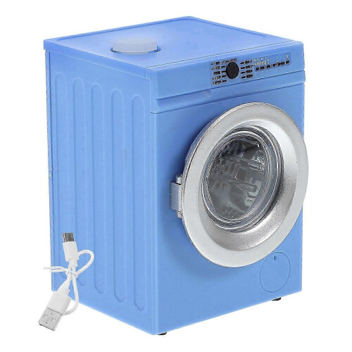 Wash Machine Toy Mini Washing Machine Dollhouse Prop Rectangular Blue 1set 2