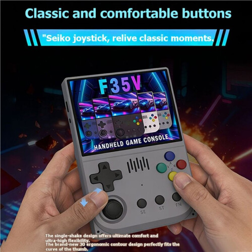 F35V 3.5Inch Classic Game Console Open Source Linux System 64G Support 30+ Emulators PSP Game Console Retro Arcade 1
