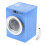Wash Machine Toy Mini Washing Machine Dollhouse Prop Rectangular Blue 1set 5