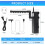 Submersible Internal Aquarium Filter, Multi-Function Powerful Pump for 2-10 Gallon Fish Tanks, 53 GPH 2.5W EU Plug 7