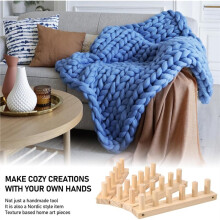4-Teiliger Strickrahmen für Dicke Strickdecken, Inklusive Schraubendreher und Montagewerkzeug, zum Stricken Von Decken, Plaids und Überwürfen