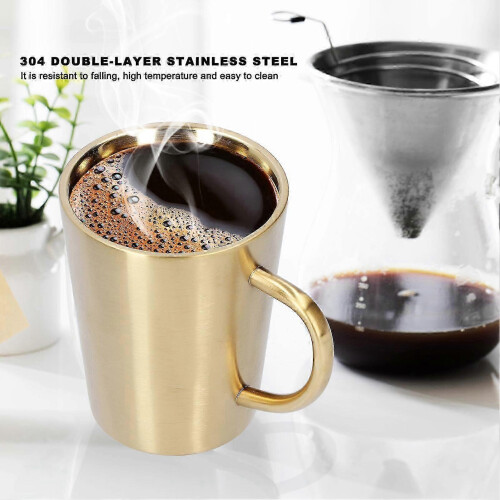 Stainless Steel Beer Mug with Handle, Double Layer Drinkware 2