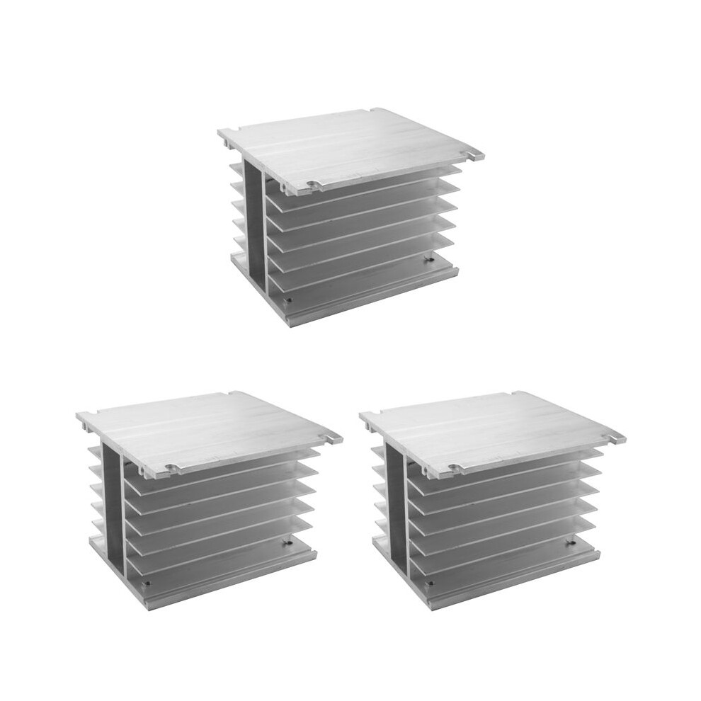 3X 3 Phase Heat Sink 80X110x100mm For Ssr Solid State Relay Aluminum Heatsink 6033952761822