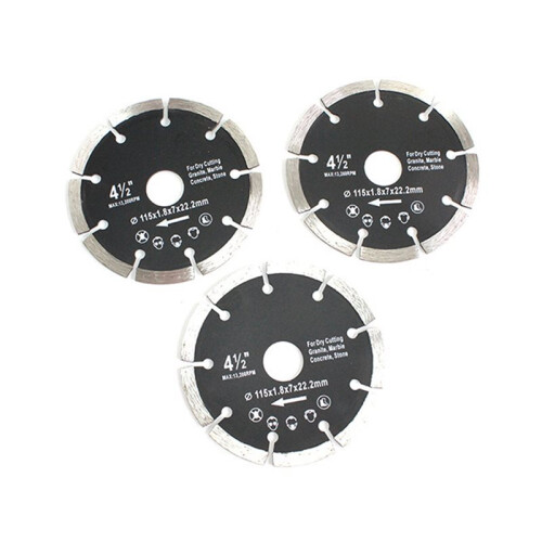 3pcs 115mm Segmented Diamond Blade for Concrete Granite Masonry Cutting 1