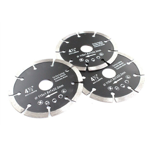 3pcs 115mm Segmented Diamond Blade for Concrete Granite Masonry Cutting 2