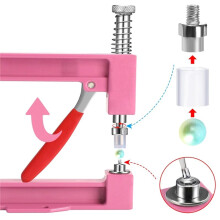 Handpress-Perlenfassungswerkzeug-Set, Perlenniet-Befestigungsmaschine, DIY-Perlenfassungsmaschine für Bastelzubehör