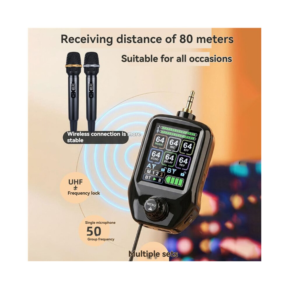 Wireless Microphone Fixed Frequency 1 Channel Lavalier Microphone For Party Karaoke Professional Church Show Meeting 4712340758164