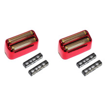 2X Cabeça de Barbear Elétrica para BaBylissPro FX3 Professional High-Speed Substituição Double Foil Shaver  A