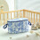 Flower Printed Polyester Bag Strollers Organizer Bag for-Blue 6