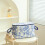 Flower Printed Polyester Bag Strollers Organizer Bag for-Blue 7