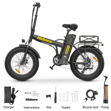 Hidoes F3 Pro Electric Bike 750W 48V26AH 7-Speed Cargo E-bike 20" Fat Tire Electric Bicycle