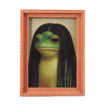 Funny Frogs Fridge Magnets Refrigerator-Long dreadlocks part