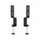 Supports de panneau perforé en forme de U en acier au-Noir 1