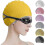 (Yellow) Silicone Swim Cap,comfortable Bathing Cap Ideal For Curly Short Medium 1