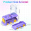 Automatic Brush Cleaning Cleaner Device with Water-rose red 3