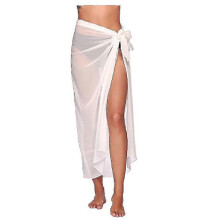 (White) Women'S Beach Sarong Pareo Chiffon Bikini Wrap Skirt Cover Up For Swimwear
