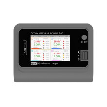 ToolkitRC Q4AC Balance Ladegerät AC100W 4-Port Ladegerät XT60 auf XT30 für 1-4S Lipo Akku FPV Racing Drone (US)