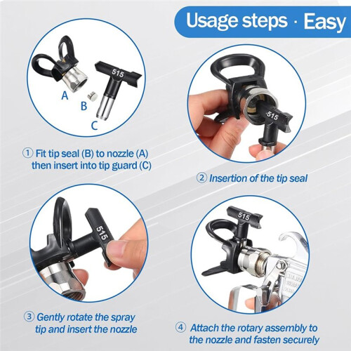 20-Piece Airless Paint Sprayer Accessory Kit with Reversible Nozzle Tips and High-Flow Filters 2