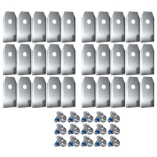 30pcs Lawn Mower Grass Replacement Blades for Robotic Trimmer Cutter Piece with Screws Lawnmower Tool A