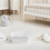 White Plastic Diaper Basket Hanging Baby Bedside Storage Caddy 8