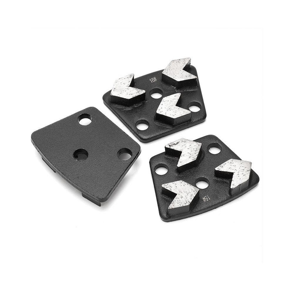 3Pcs 16 Trapezoid Polishing Stone Grinder Concrete Grinding Shoes Cutting Tool Disk Set 4712989208549