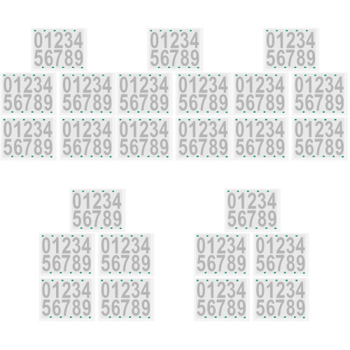 White Reflective Number Decals Vinyl Stickers for Mailbox Bins 1