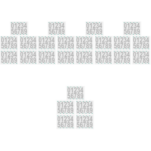 White Reflective Number Decals Vinyl Stickers for Mailbox Bins 2
