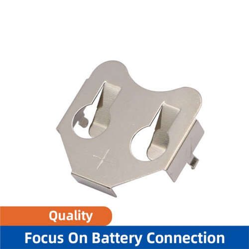 Poding CR2032 Coin Cell Retainer, Nickel-Plated Phosphor Bronze Battery Holder 100PCS 2