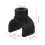 ABS Fixation Rapide Repose-Pied Fauteuil Roulant Noir 2