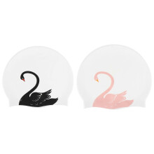 Womens Swim Hat Waterproof Silicone Swimming Caps 24X21CM 2Pcs