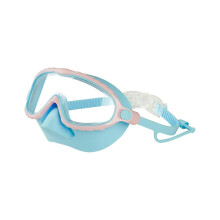 (Pink Blue) Kids Swimming Goggles with Nose Protection Anti Fog Sealing Comfortable Adjustment Pink Blue