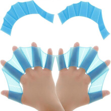 Optimized Silicone Swimming Gloves with Webbed Design & Frog-like Fingers for Enhanced Water Resistance & Swim Training
