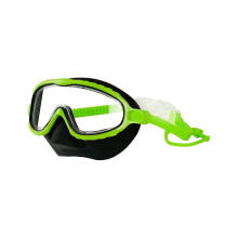 (Green Black) Kids Swimming Goggles with Nose Protection Anti Fog Sealing Comfortable Adjustment Pink Blue