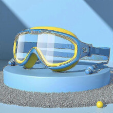 (blue with yellow) New Arrival Kids Swimming & Diving Goggles for Children Aged 3-15